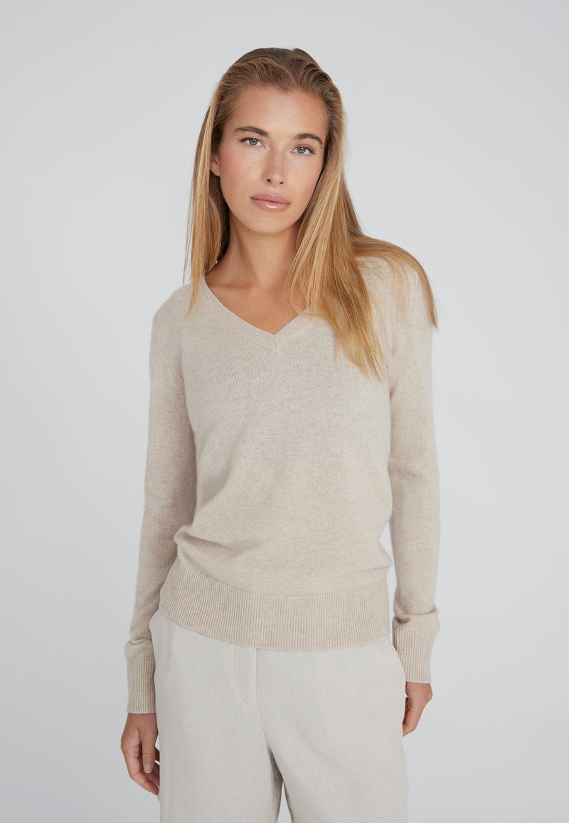 Style Republic KASCH-MIR V-NECK JUMPER - Maglione - sand