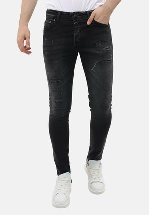 JEANS SCHEUREN - MM-S - ZWART - MM-S-1979/109 - Slim fit jeans - zwart