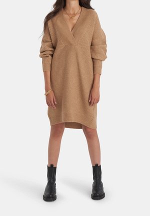 Gebreide jurk - brown