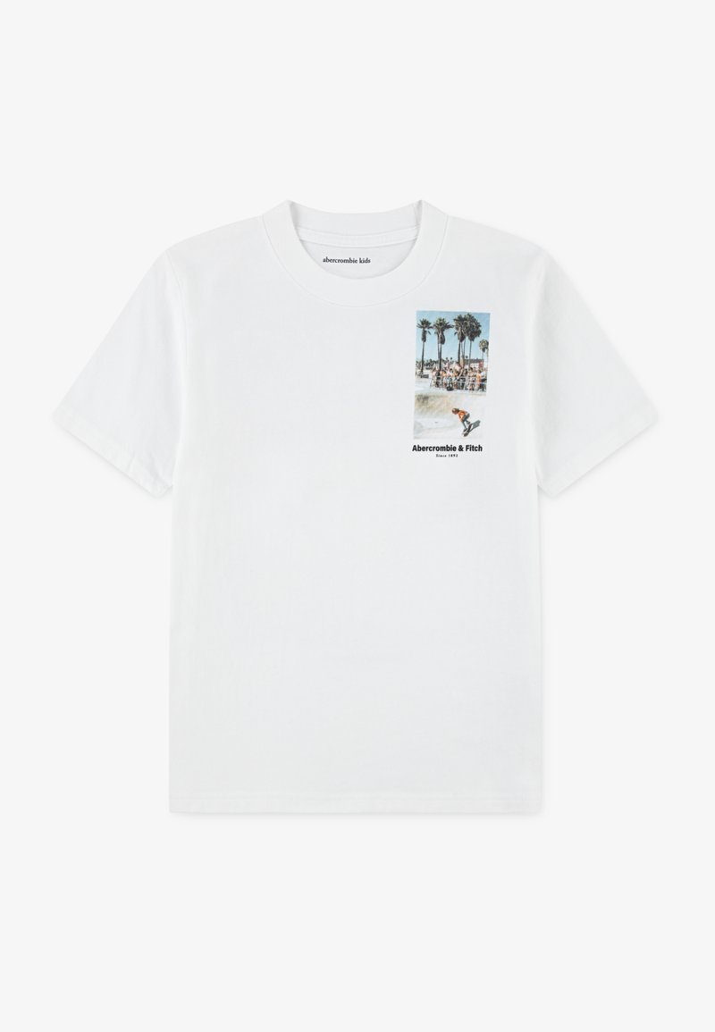 Abercrombie & Fitch SKATE PARK TEE - Print T-shirt - bright white