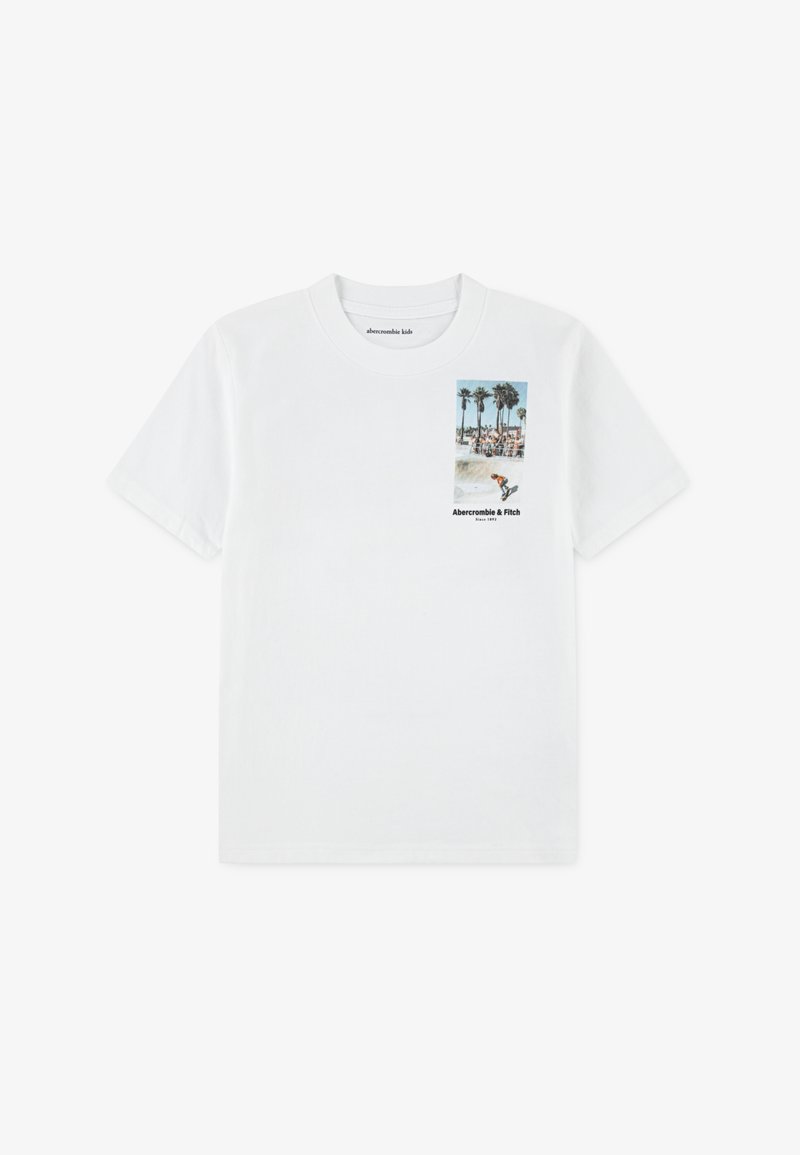 Abercrombie & Fitch SKATE PARK TEE - Apdrukāts T-krekls - bright white