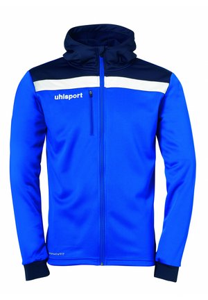 Sweatjacke - azurblau/marine/weiß