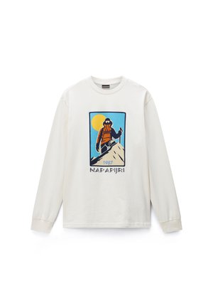 Napapijri, TEE LS - Βασικό μπλουζάκι - white whisper