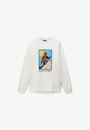 Napapijri, TEE LS - Βασικό μπλουζάκι - white whisper