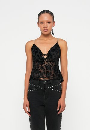 BARE V NECK  - Top - black