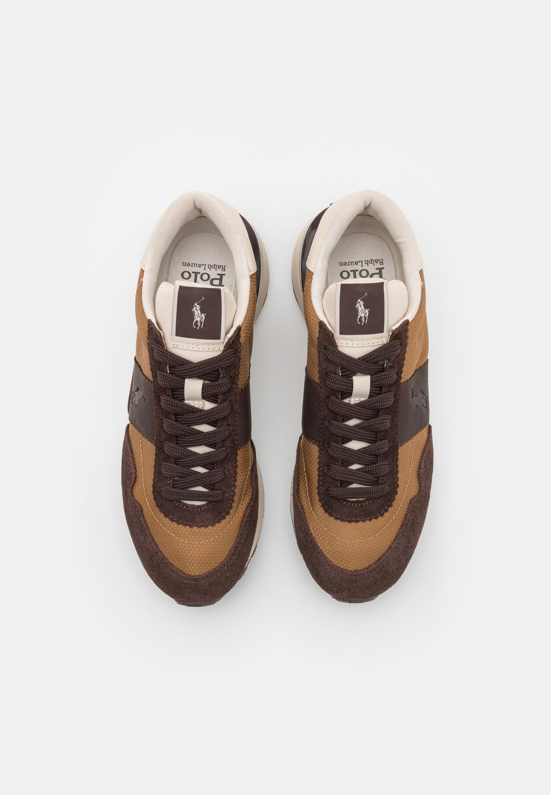 Polo Ralph Lauren TRAIN 89 TOP LACE - Trainers - brown/brown