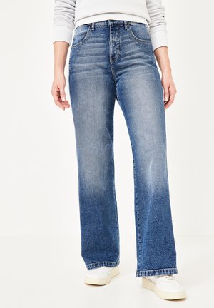 MARLENE RELAXED FIT - Jeans Relaxed Fit - mid blue stone used moustache