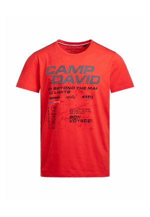 Camp David, CAMP DAVID T-SHIRT RUNDHALS MIT LOGO ARTWORK - T-Shirt print - blaze coral