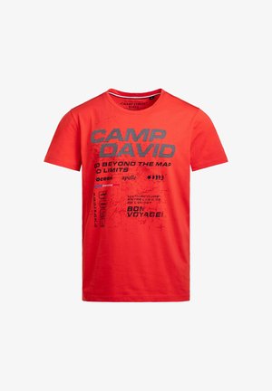 Camp David, CAMP DAVID T-SHIRT RUNDHALS MIT LOGO ARTWORK - T-Shirt print - blaze coral