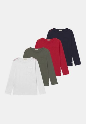 4 PACK - Maglietta a manica lunga - scarlet sage/beetle/sky captain/brilliant white