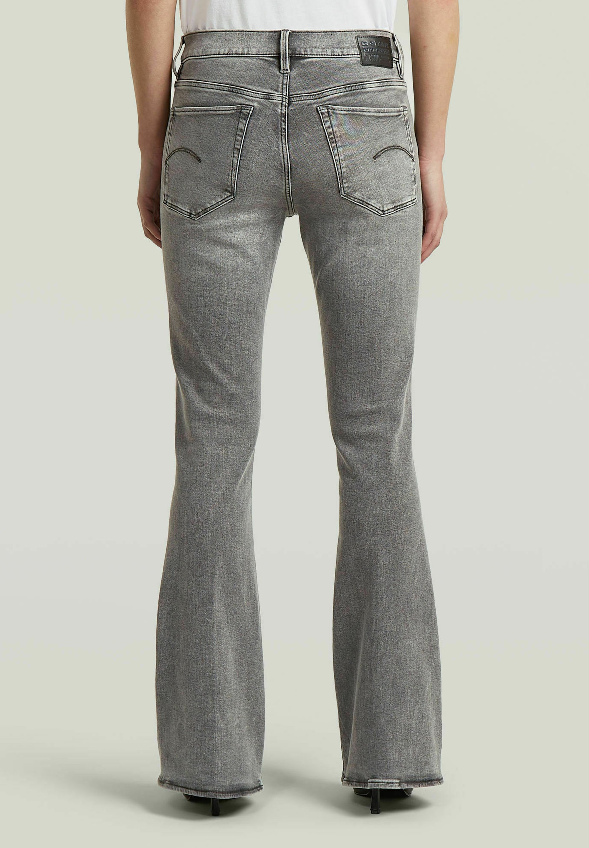 G-STAR 3301 FLARE JEANS - Bootcut jeans - faded odyssey grey/grijs