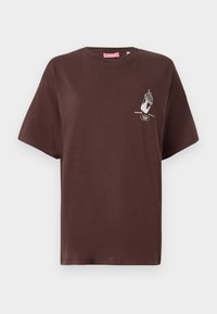 JXMILLOW LOOSE - T-shirt imprimé - seal brown