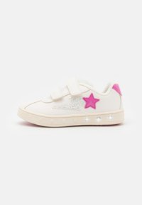 Geox SKYLIN GIRL LIGHTS Trainers white/fuchsia/multi-coloured