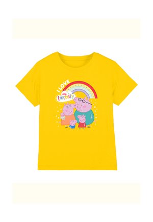 PEPPA PIG I LOVE MY FAMILY - Print T-shirt - yellow