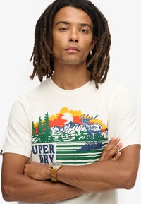 Superdry & Co T-shirts print - winter white