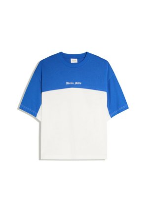 Bershka, ADRIAN MILLS 240 MESH - T-SHIRT - T-shirt print - dark blue