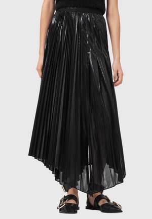 JAX  - Pliceret nederdel /Nederdele med folder - metallic black