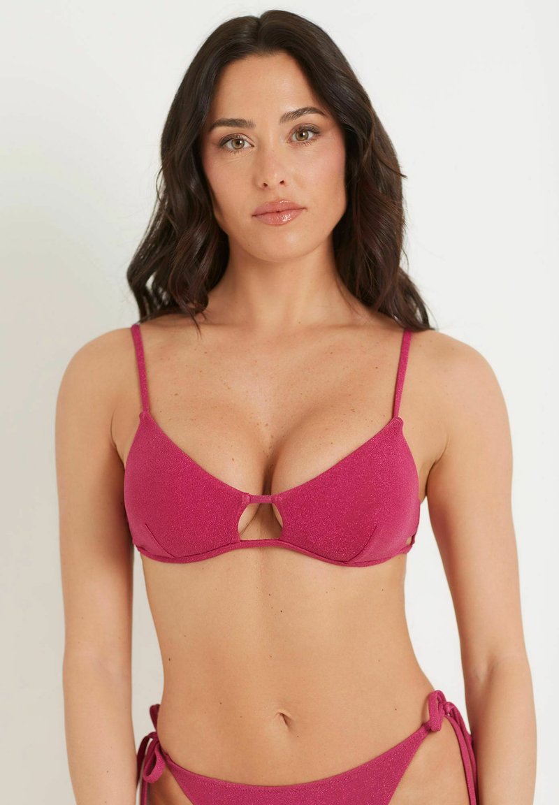 Yamamay BRIGHT Bikini pezzo sopra fuchsia glitter/rosa fluo