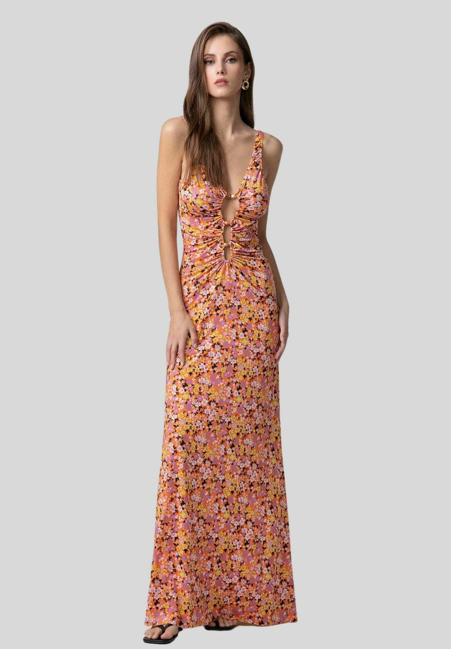 Me Fui ABITO Vestido largo arancio/multicolor