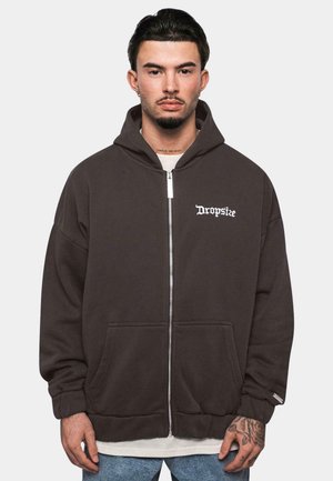 Dropsize SUPER HEAVY - Sudadera con cremallera - washedblack