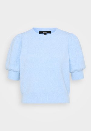 Vero Moda Petite VMDOFFY 2/4 O NECK - Basic T-shirt - little boy blue melange