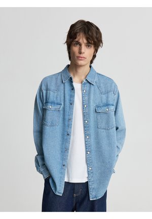 TINTA UNITA - Camicia - blu denim medio