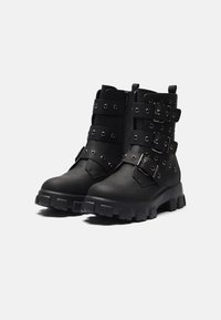 YOURTURN UNISEX - Bota de tornozelo estilo cowboy/motociclista - black