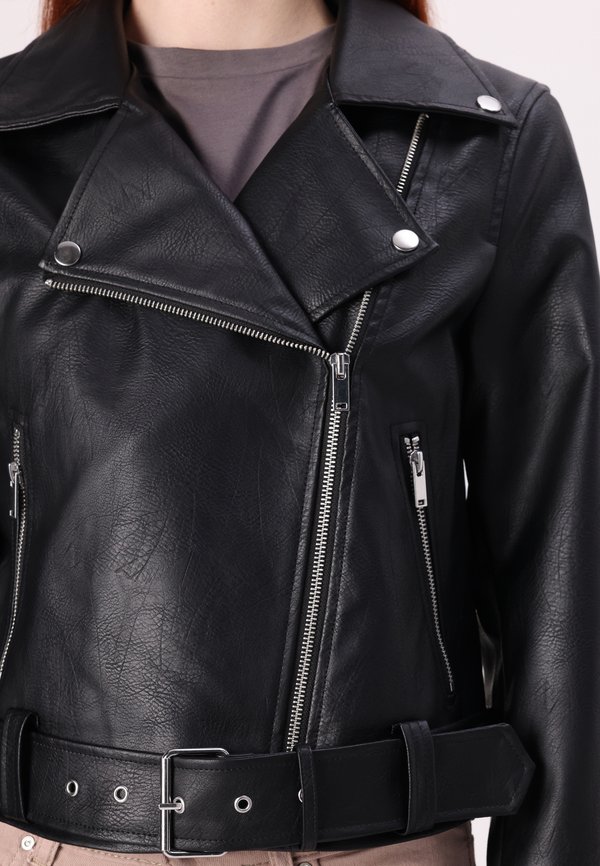 NMLINA BIKER - Faux leather jacket3