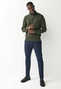 Next ZIP NECK - Pulover - green