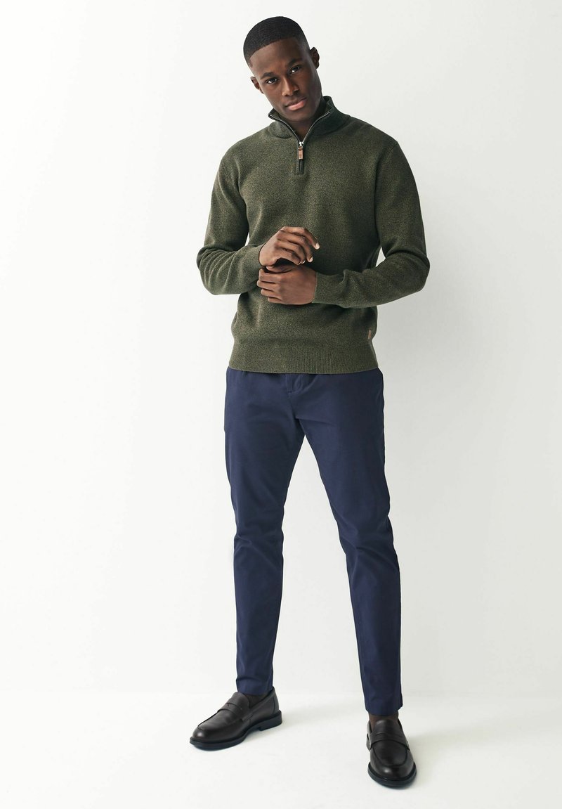 Next ZIP NECK - Pulover - green