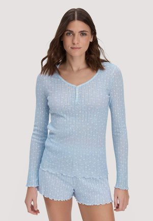 Nachtwäsche Shirt - nordisch blau