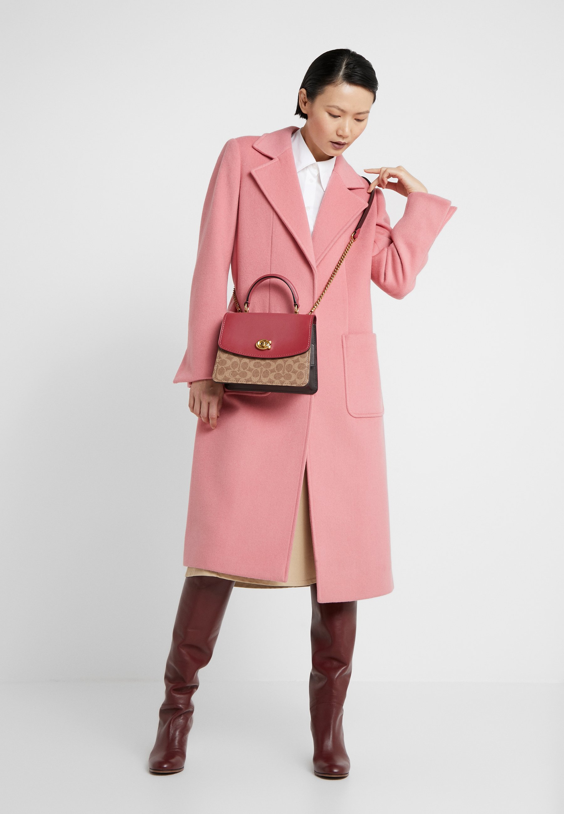 coach parker top handle pink