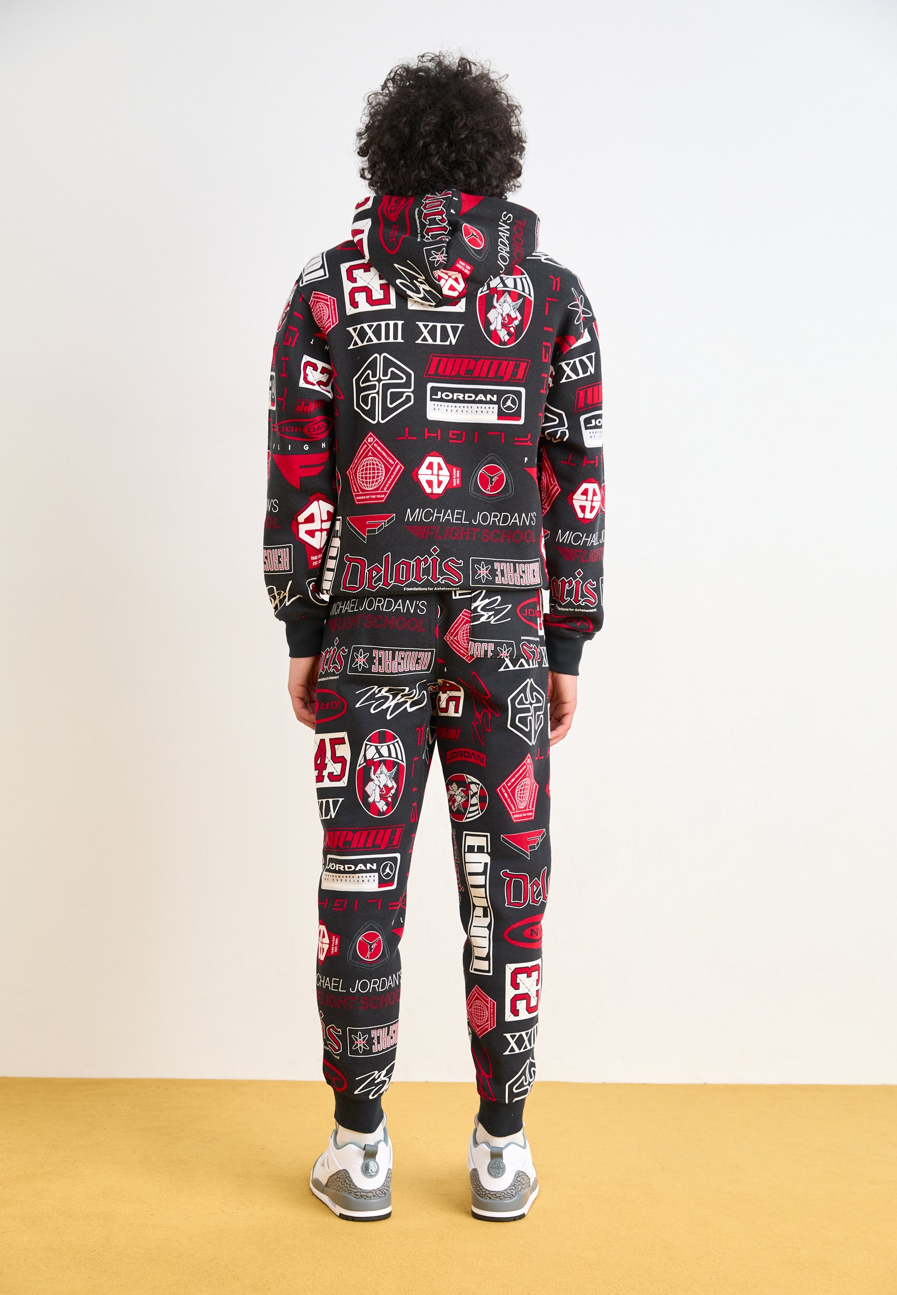 jordan red and black tracksuit