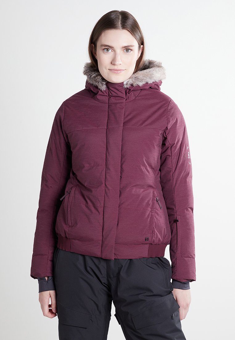 Salomon Ski jas bordeauxrood Salomon Ski jas bordeauxrood