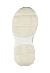 Schoenzool met een witte rubberen onderkant, voorzien van een patroon voor grip en een lichtgewicht ontwerp. Inclusief een verhoogd hielgedeelte voor ondersteuning.