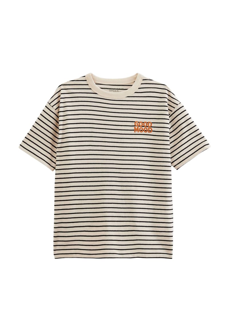 Monoprix MANCHES COURTES RAYÉ EN - T-shirt imprimé - avoine