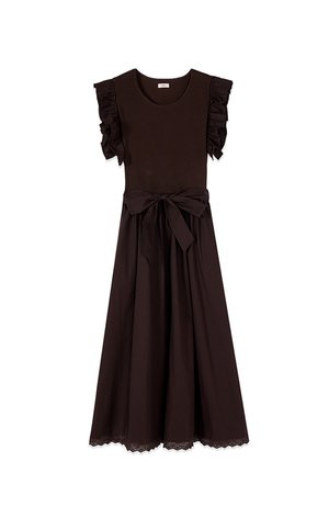 Oltre, VESTITO FLARE - Freizeitkleid - marrone