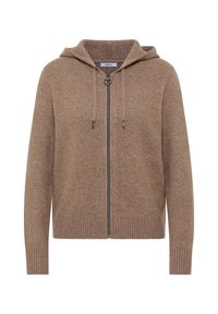 COSY MIT HOODIE - Strickjacke - braun