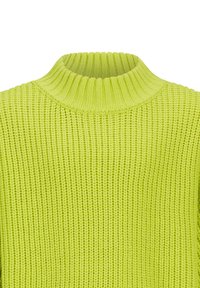Maglione lavorato a maglia di un vivace verde lime, con un collo a costine alto e un motivo a punto testurizzato. Design aderente con un aspetto caldo.