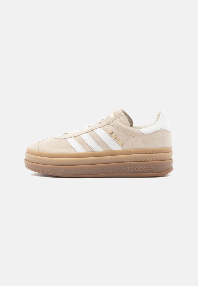 adidas Originals GAZELLE BOLD stone khaki/cream white/gold-coloured metallic/beige