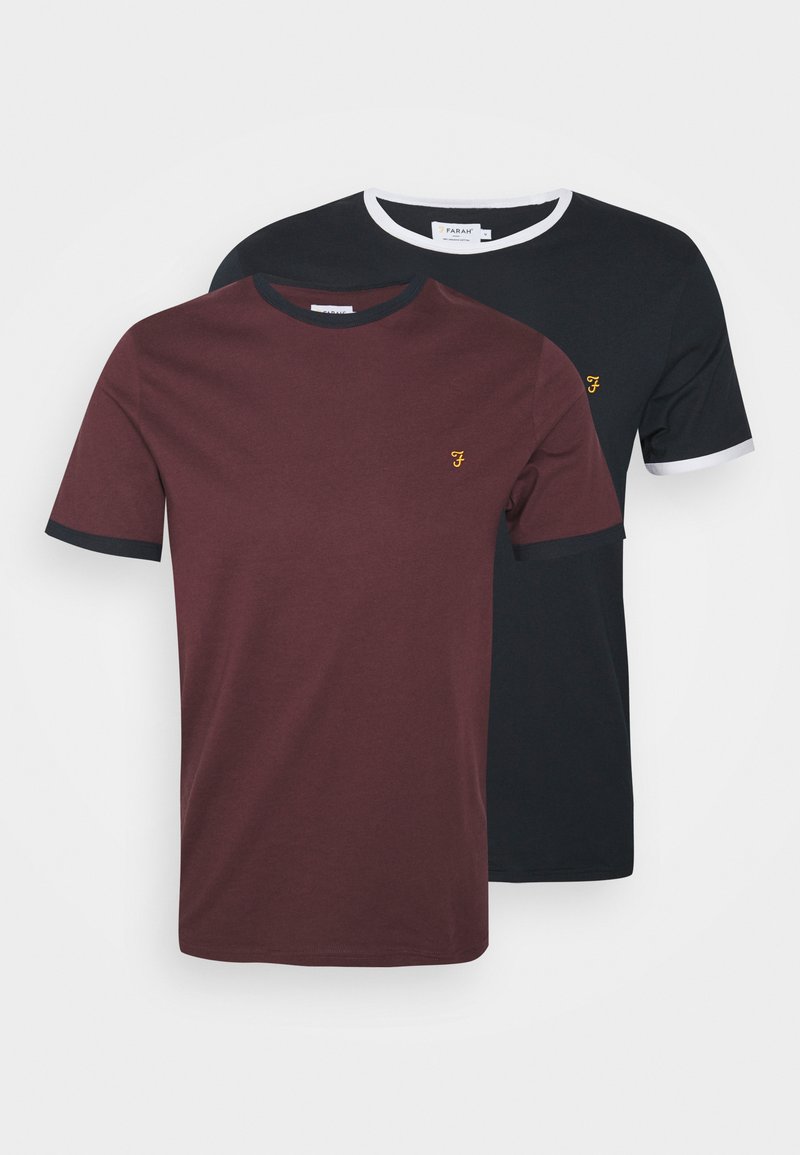 Herren T-Shirts basic | Farah GROVES 2 PACK T-Shirt basic red/navy/rot - SA58714 Herren T-Shirts basic | Farah GROVES 2 PACK T-Shirt basic red/navy/rot - SA58714