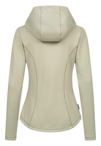 Svijetlosmeđa hoodie s prilagođenim dizajnom, mekim teksturom, dugim rukavima i kapuljačom. Sadrži kontrastno šivanje i zakrivljeni rub.