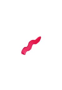 Peinture rose vif dans un coup de pinceau ondulé, avec une texture lisse et glossy et une teinte vibrante, sur fond blanc.