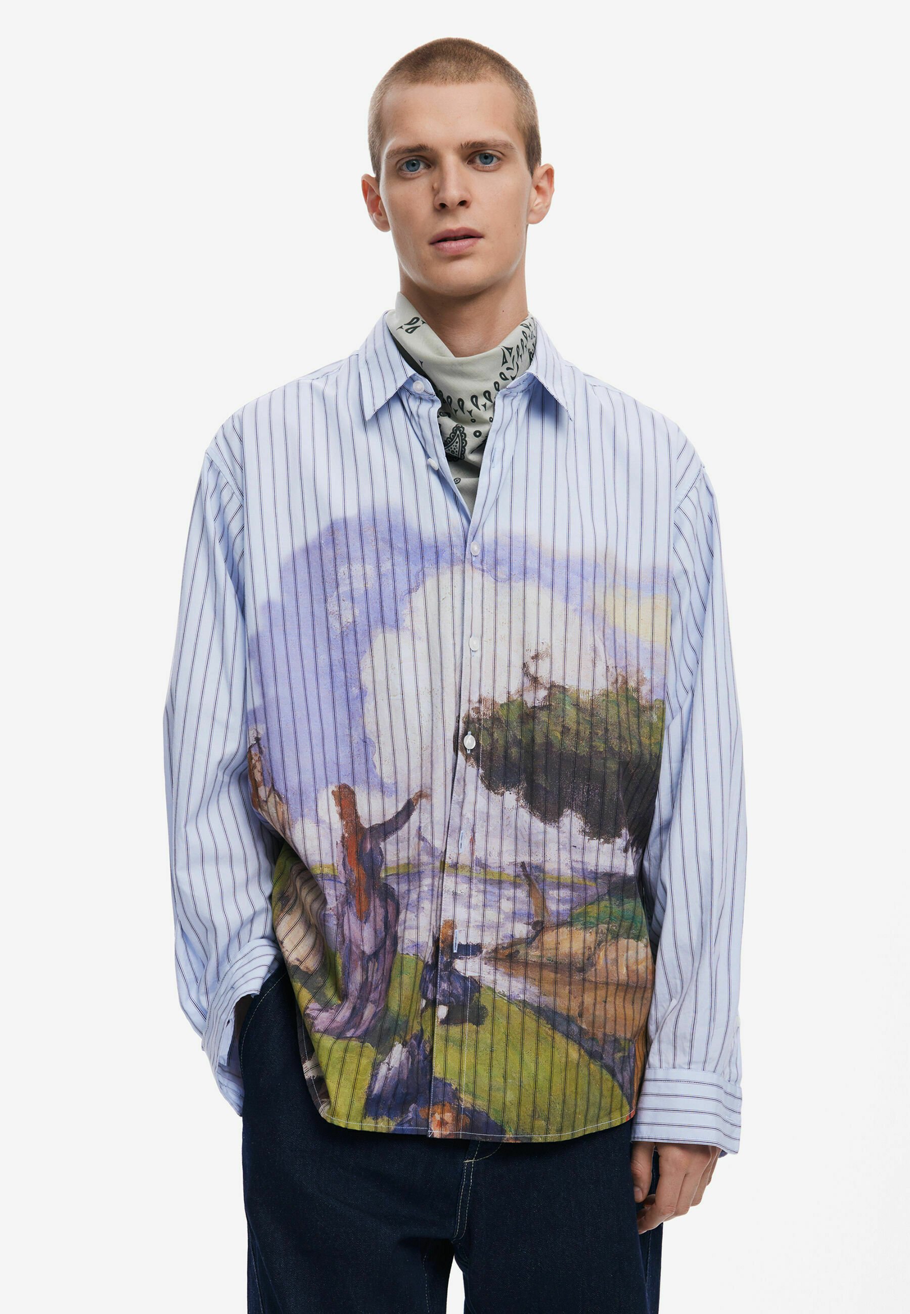 Chemise Desigual Décontractée Homme - Motif Floral Multicolore - Taille M - Occasion Parfait état