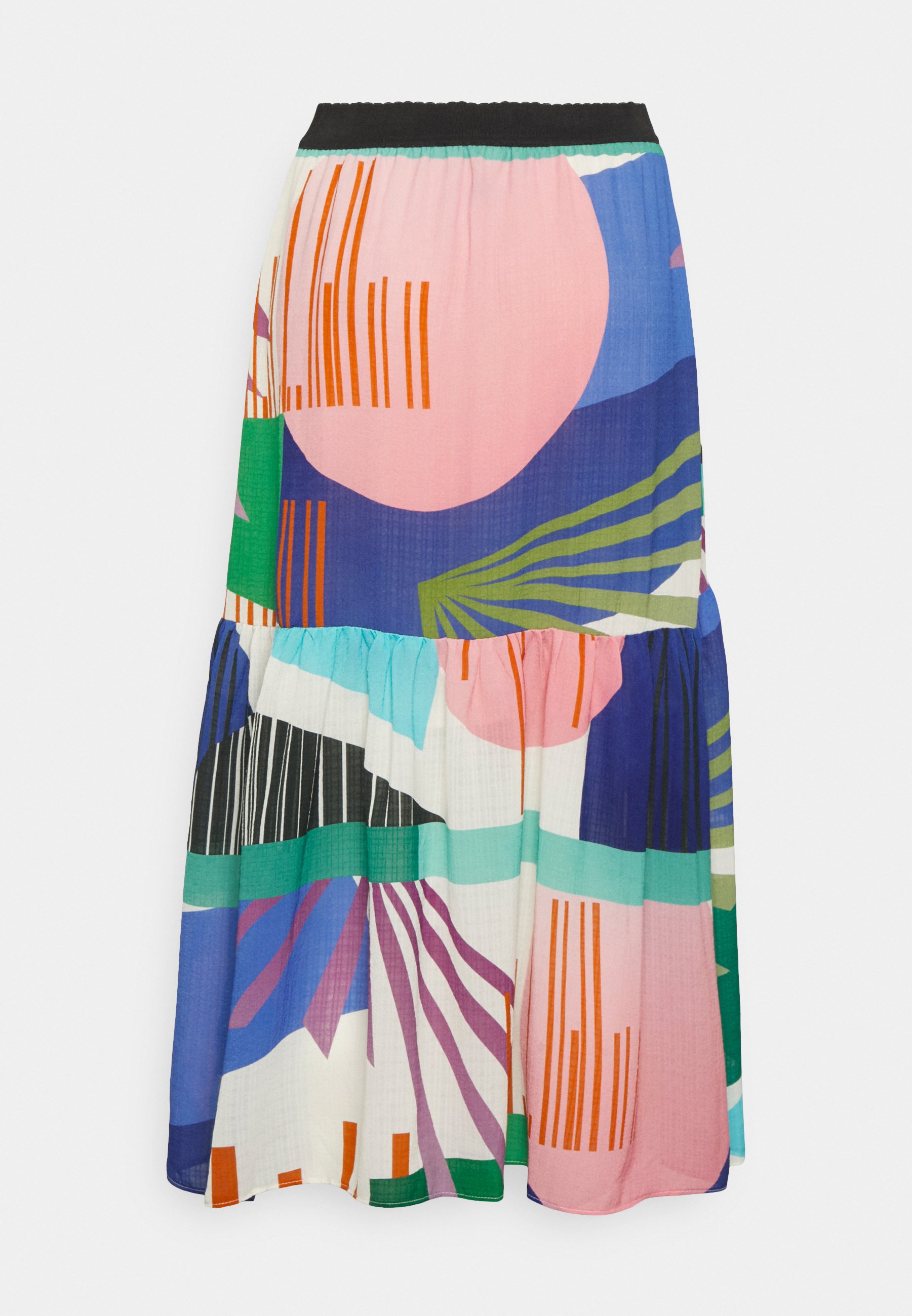 NAF NAF KURBAN - Falda acampanada - urban turquoise/multicolor - Zalando.es