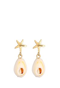 Elli SHELL STAR FISH - Ohrringe - gold-coloured