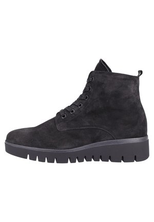 Šněrovací kotníkové boty - black