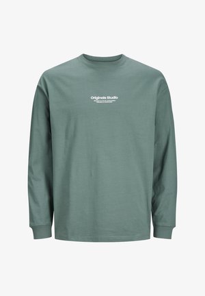 Jack & Jones VESTERBRO MIT 3-D-PRINT - T-shirt à manches longues - grün