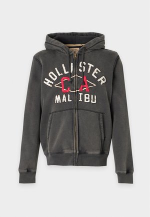 Hollister Co., Φούτερ με φερμουάρ - black