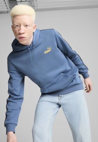 Puma ESS TAPE MINIMAL - Felpa con cappuccio - blue horizon